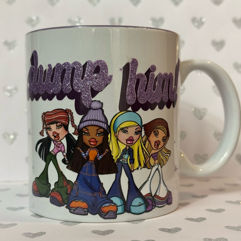 Bratz DUMP HIM Glitter Character Ceramic Mug